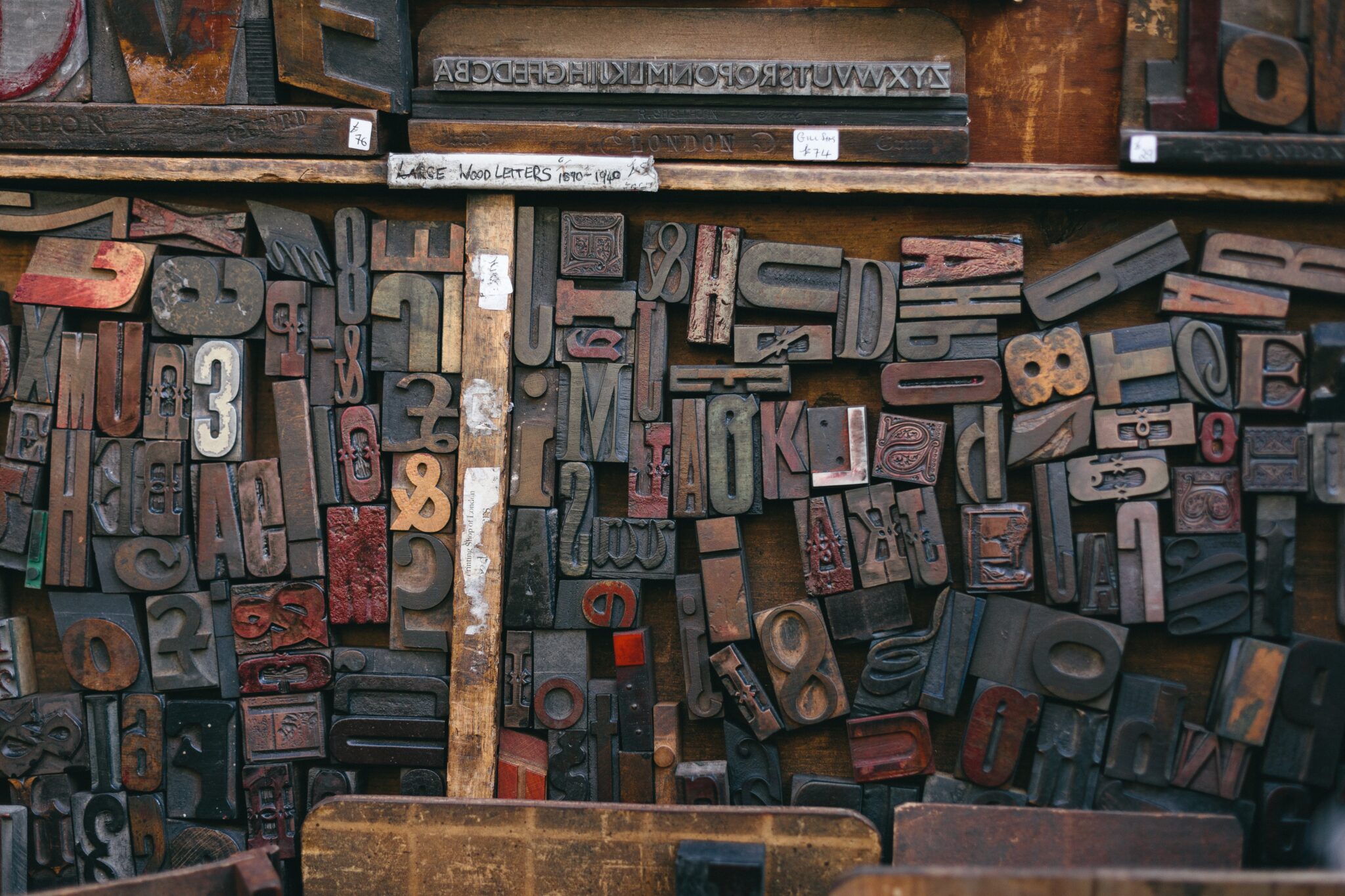 Woodblock letterpress letters
