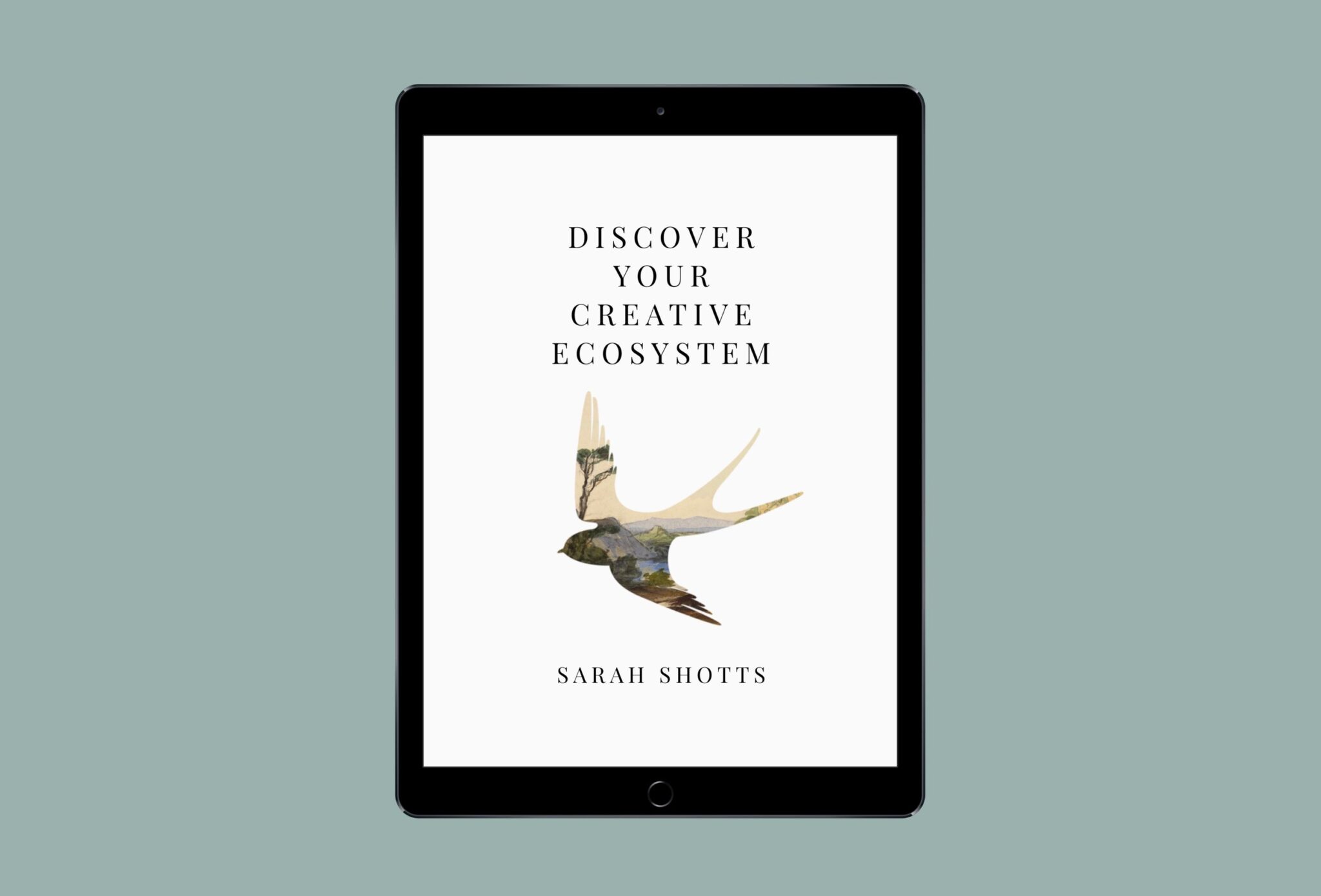 Discover Your Creative Ecosystem ebook mockup on iPad