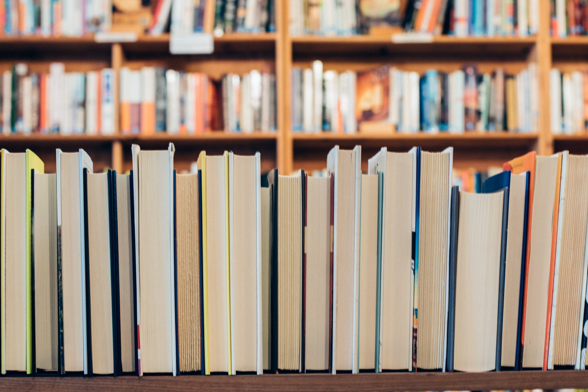 Bookshop row of books
