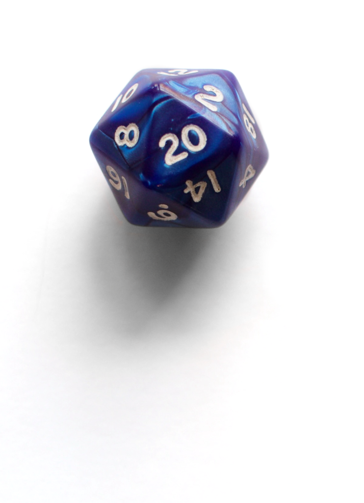 Blue D20 Dice