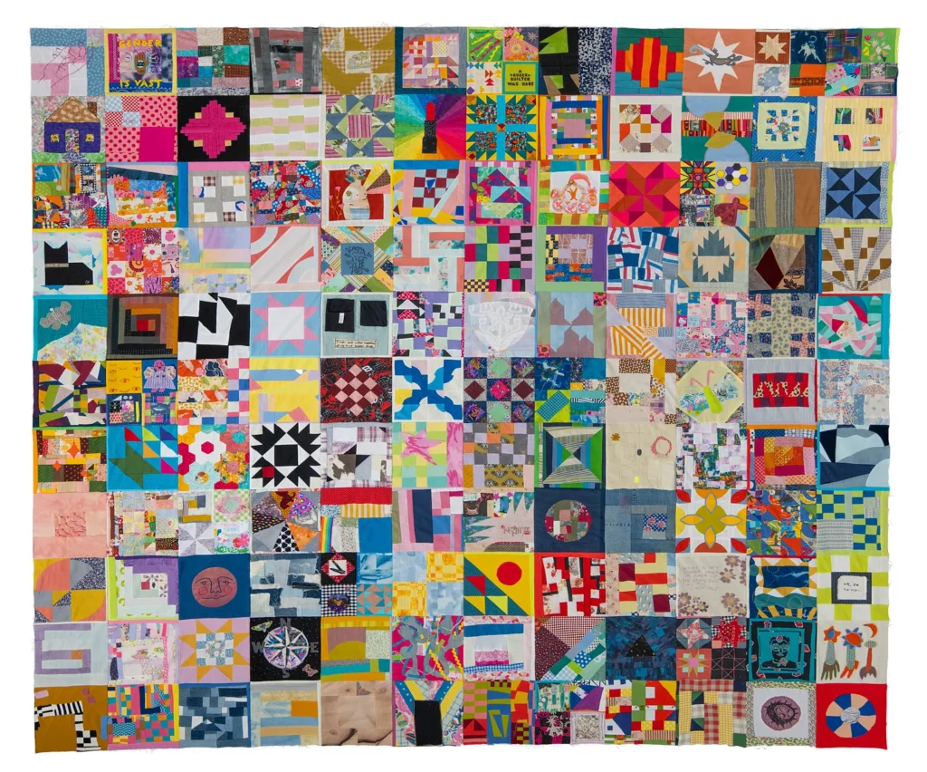 Euphoria Quilt - colorful hand sewn blocks